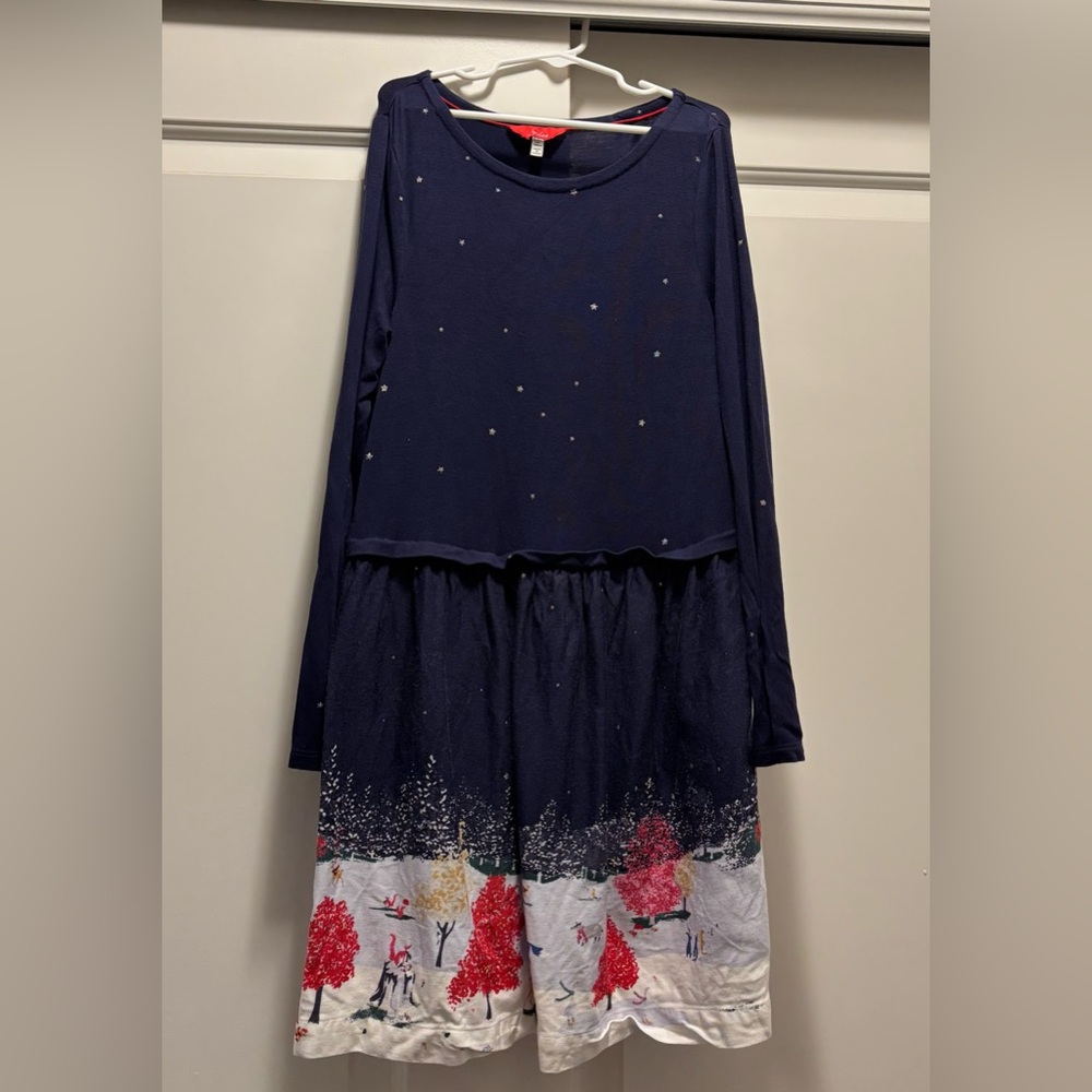 Joules Holiday long sleeve dress, size 9-10Y
